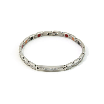 Success - Stainless Steel Negative Ion Bracelet with Swarovski Crystals